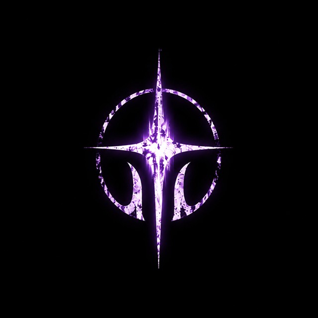 The original Wayward symbol, distressed violet against black